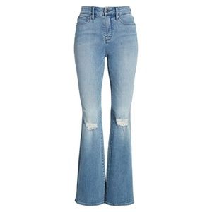 Good American Good Flare Ripped Jeans Plus Size